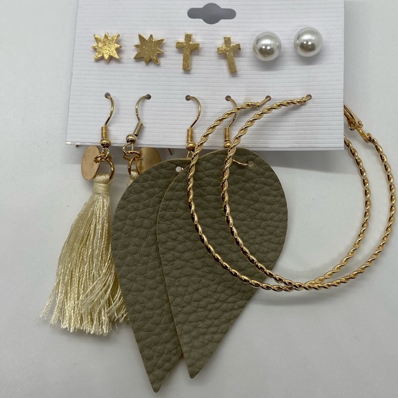 Beautiful earrings, set of 6 pair NWT - Picture 2 of 4